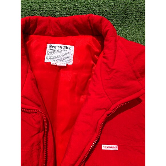 British Mist Detachable Hood Unisex EU50/Men's Lg Fire Red Parka Jacket Coat EUC - Picture 10 of 11